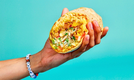 Chicken, steak, chorizo, veggie, and breakfast burritos from Pronto Taco