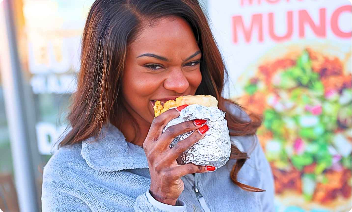 Burritos prepared for catering service