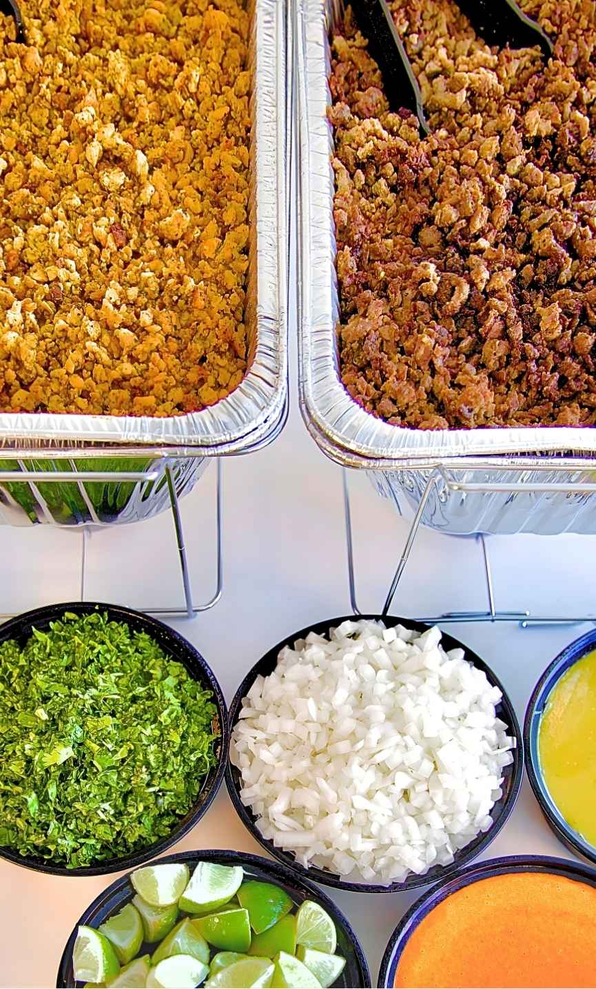 Indianapolis taco bar catering setup for a corporate office lunch