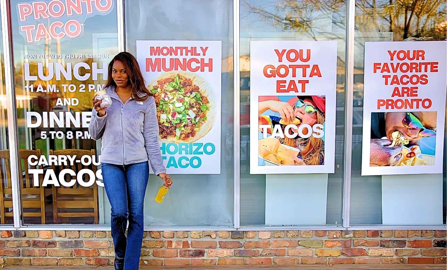 Pronto Taco taco shop on Main Street in Beech Grove