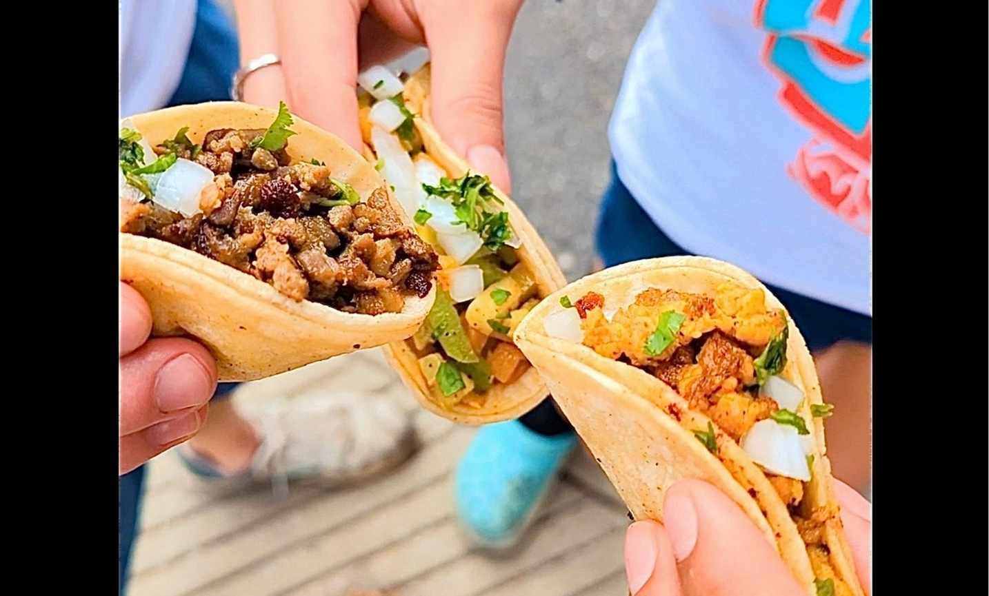Gluten-free taco menu options with corn tortillas